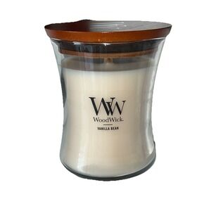 Medium Hourglass Vanilla Bean Candle WoodWick Pluswick Innovation 80 Hours Burn